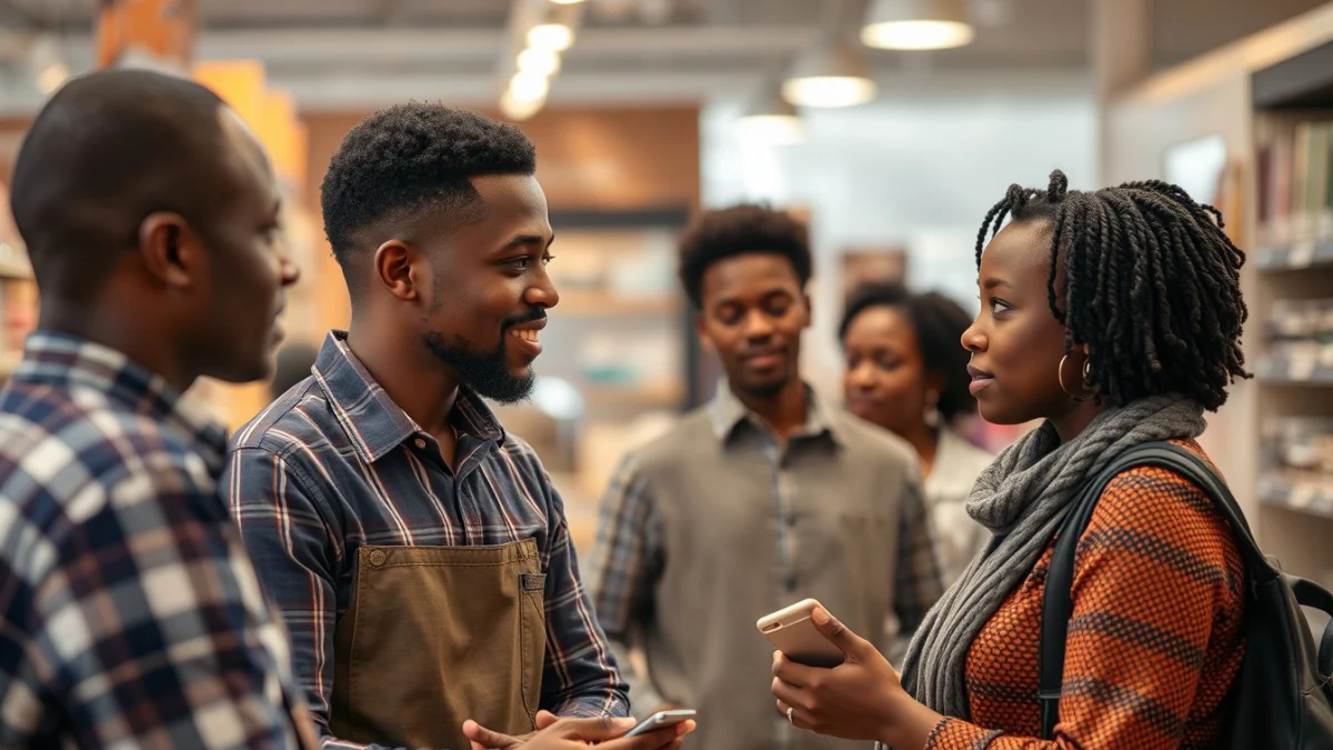 Person learning understanding sales and customer relations in south africa in a modern educational setting