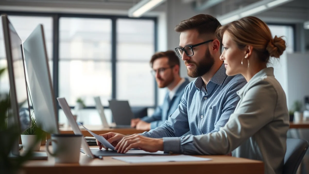 Professional learning office and administrative skills in a modern workspace