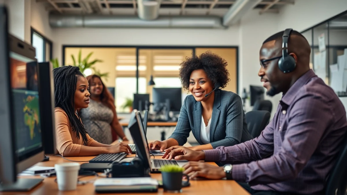 Person learning understanding the south african business and it environment in a modern educational setting