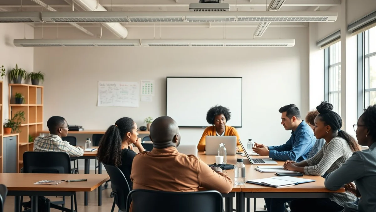 Person learning understanding your audience in south africa in a modern educational setting
