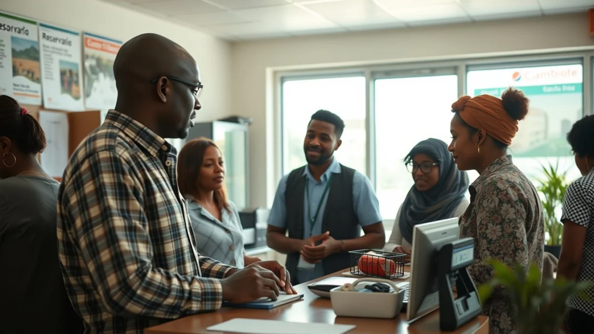 Person learning upselling and cross-selling techniques in a modern educational setting