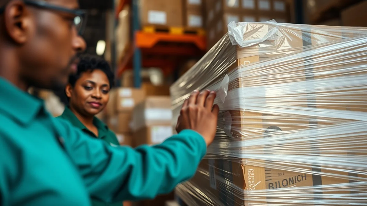Person learning using barcodes and scanners in stock management in a modern educational setting