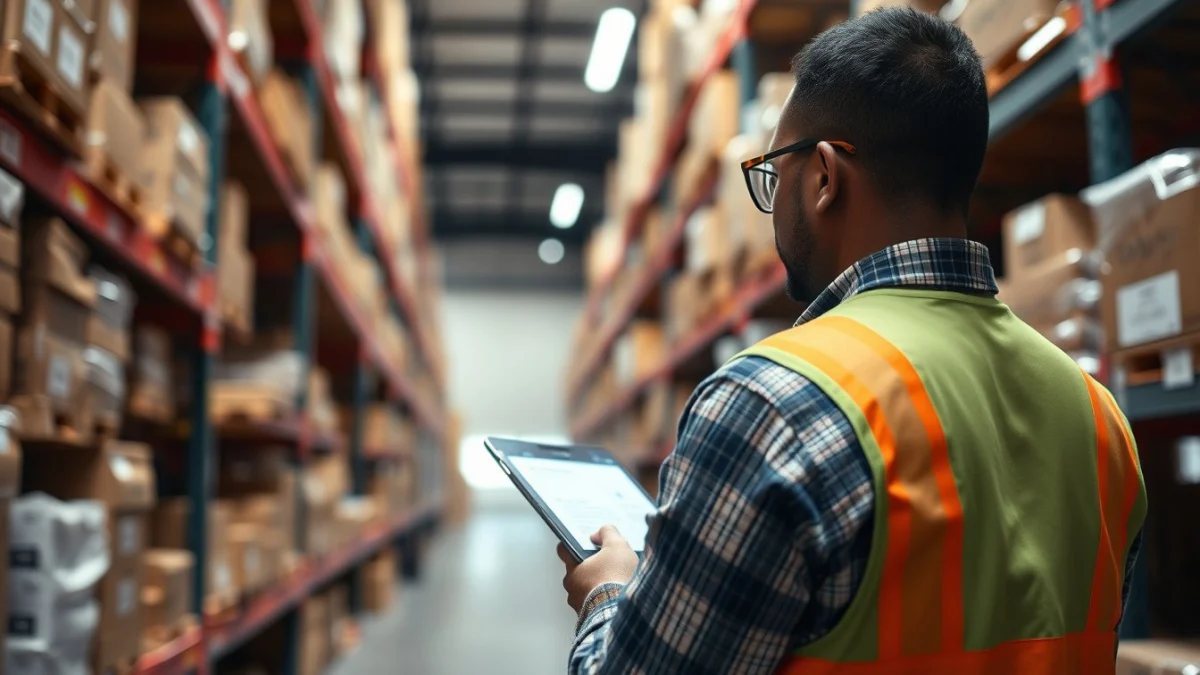 Person learning using data to improve inventory processes in a modern educational setting