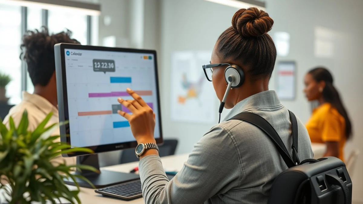 Professional learning office and administrative skills in a modern workspace
