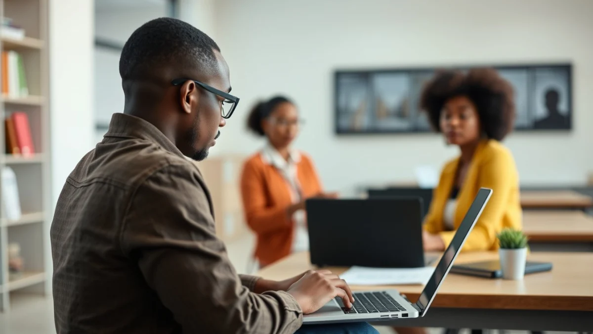 Professional learning office and administrative skills in a modern workspace