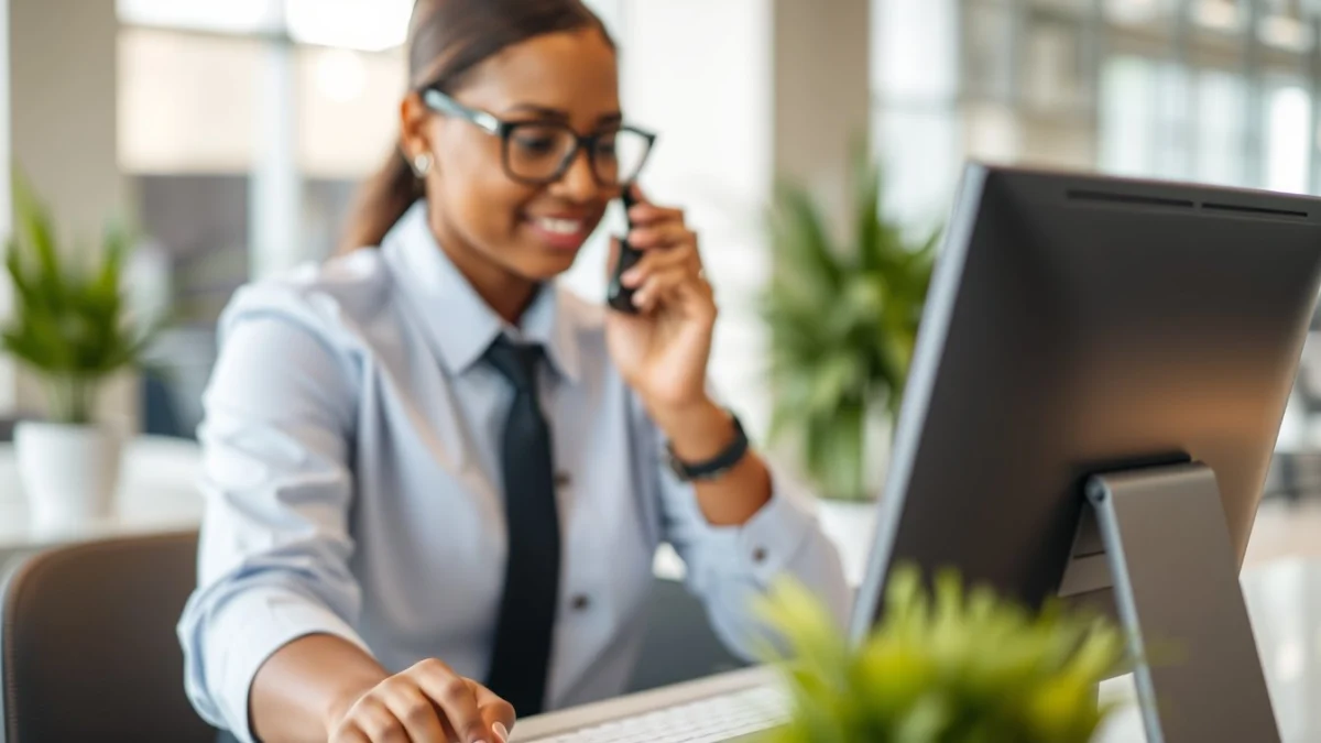 Professional learning office and administrative skills in a modern workspace