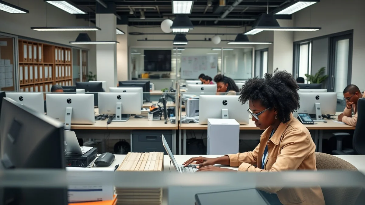 Professional learning office and administrative skills in a modern workspace