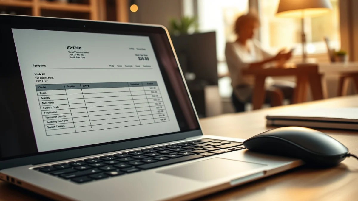 Person learning using invoice templates effectively in a modern educational setting