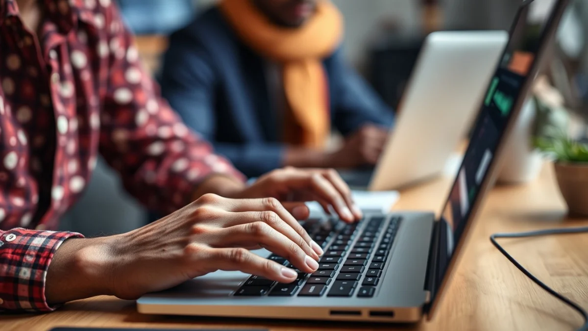 Person learning using online payment systems safely in a modern educational setting