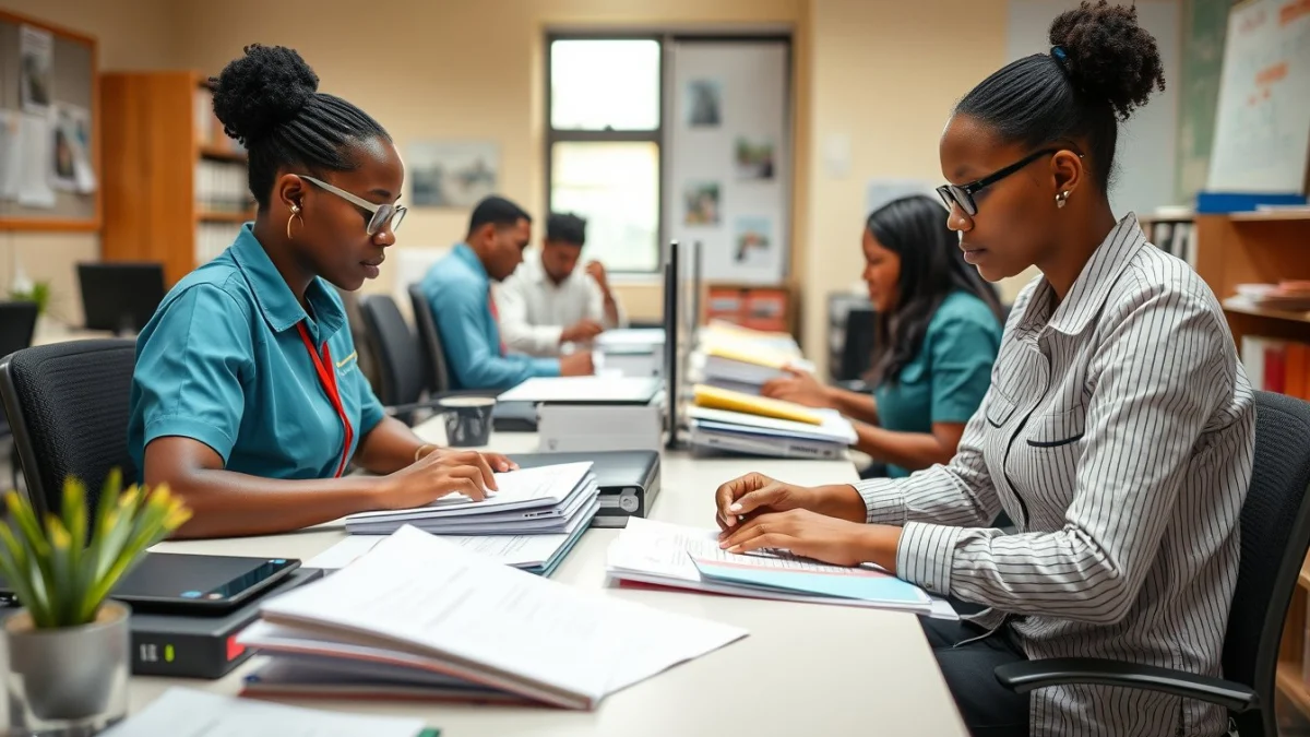 Professional learning office and administrative skills in a modern workspace