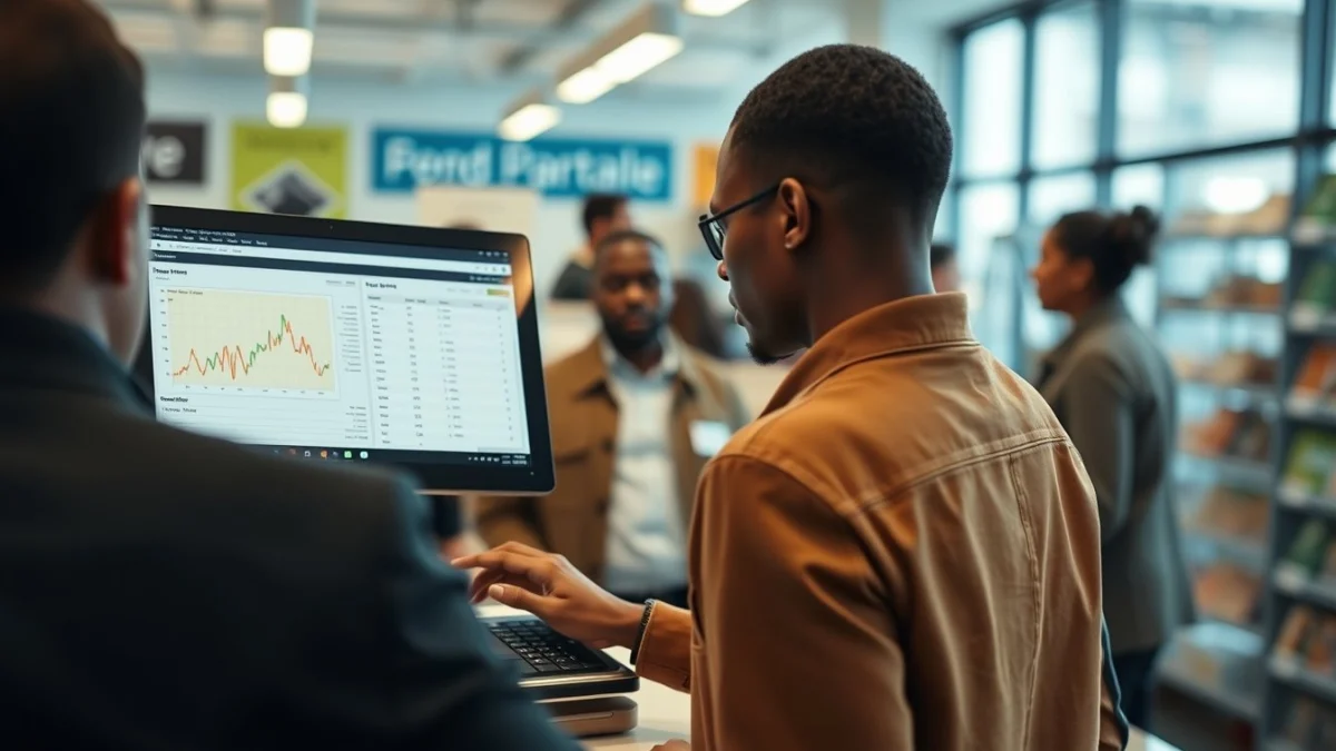 Person learning artificial intelligence skills on a laptop in a modern workspace