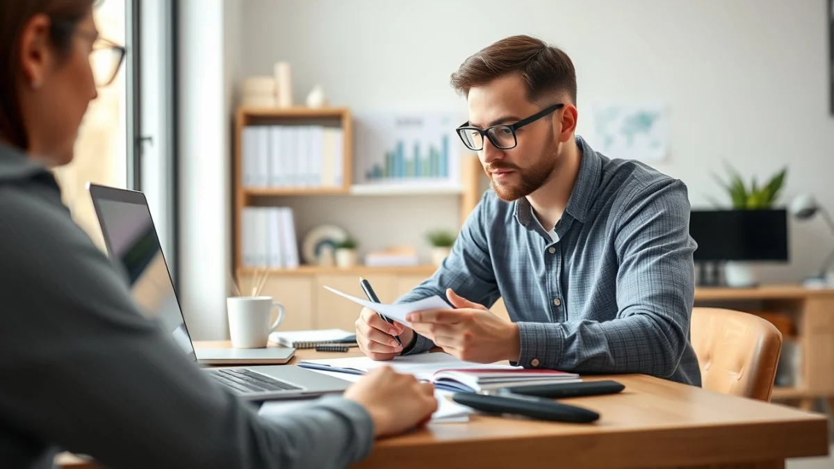 Person learning using ratios to assess financial health in a modern educational setting