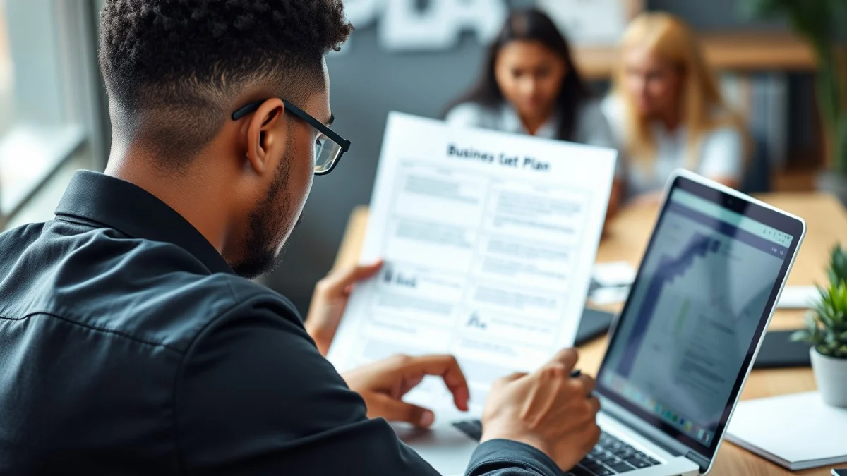Person learning artificial intelligence skills on a laptop in a modern workspace