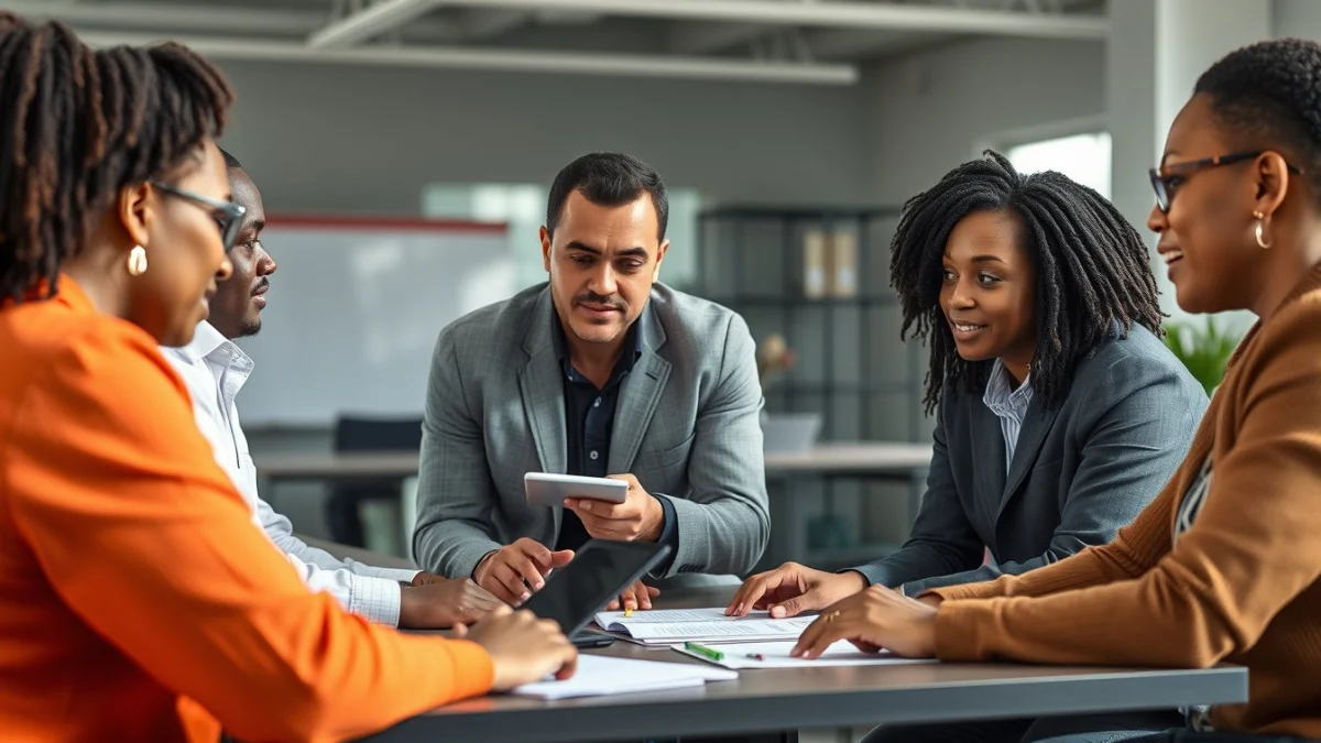 Person learning using technology in procurement processes in a modern educational setting
