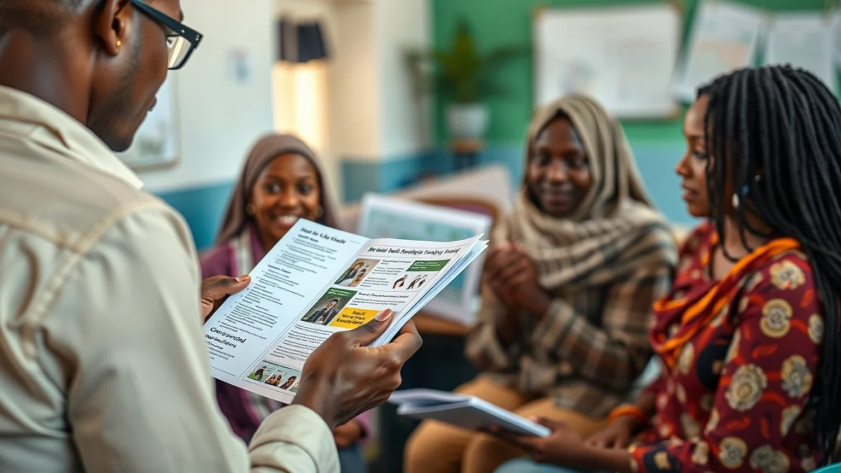 Learner studying caregiving skills in a professional training environment