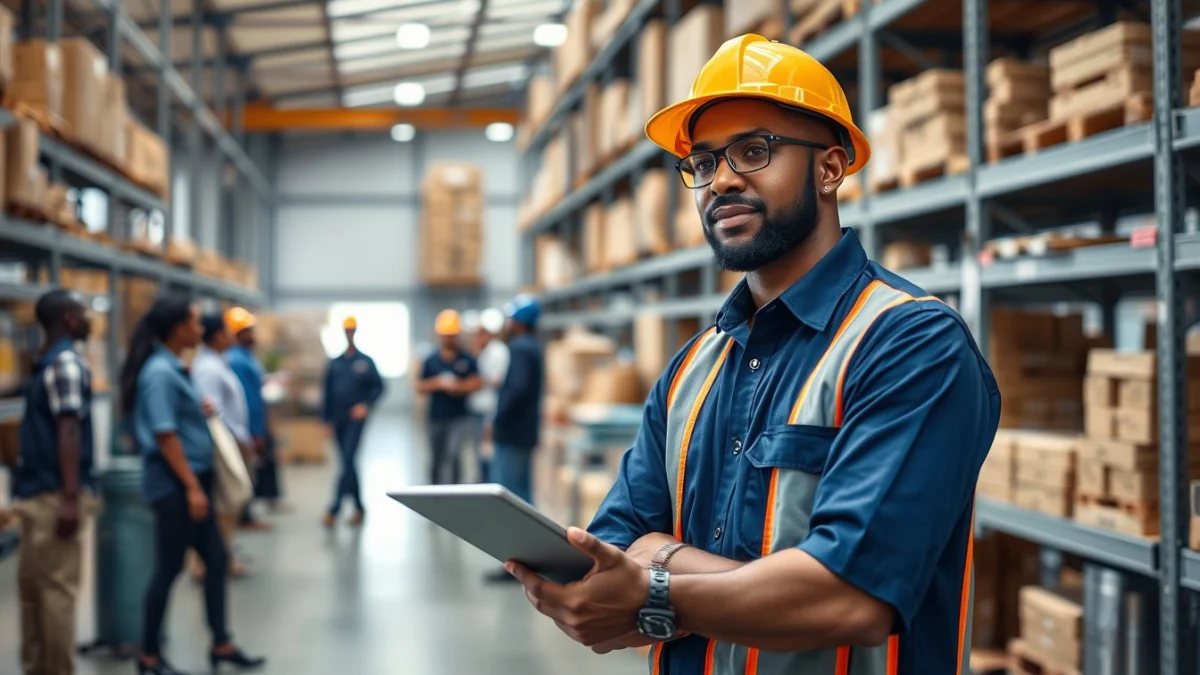 Person learning warehouse supervisor salary in south africa guide in a modern educational setting