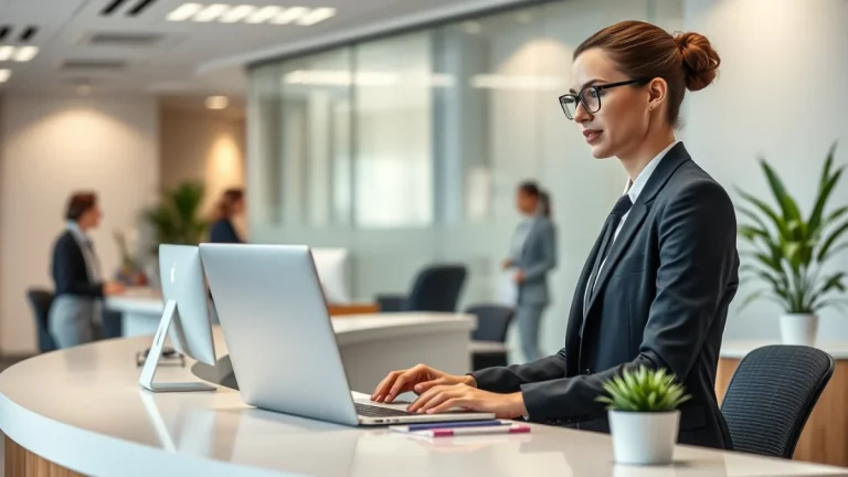Professional learning office and administrative skills in a modern workspace