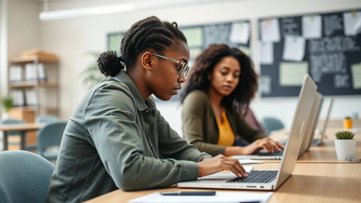 Professional learning office and administrative skills in a modern workspace