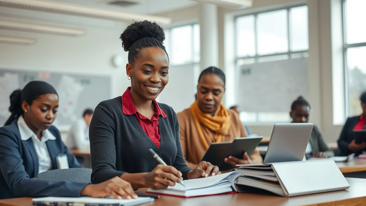 Professional learning office and administrative skills in a modern workspace