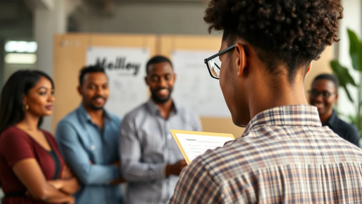 Person learning business skills in a clean modern workspace