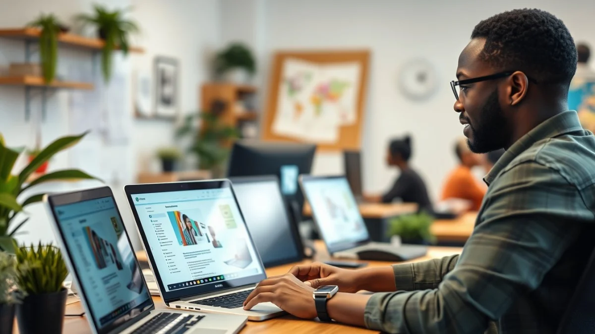 Person learning content marketing and how does it work in a modern educational setting