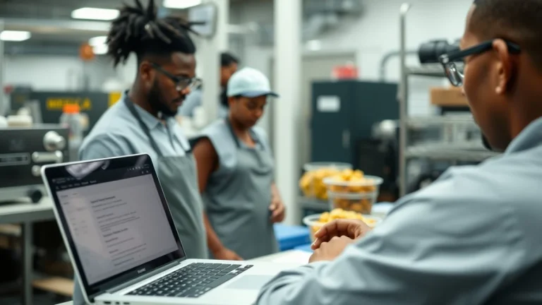 Person learning artificial intelligence skills on a laptop in a modern workspace
