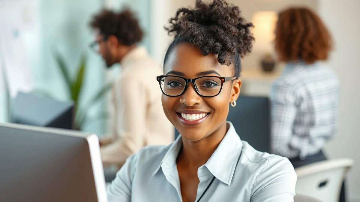 Professional learning office and administrative skills in a modern workspace