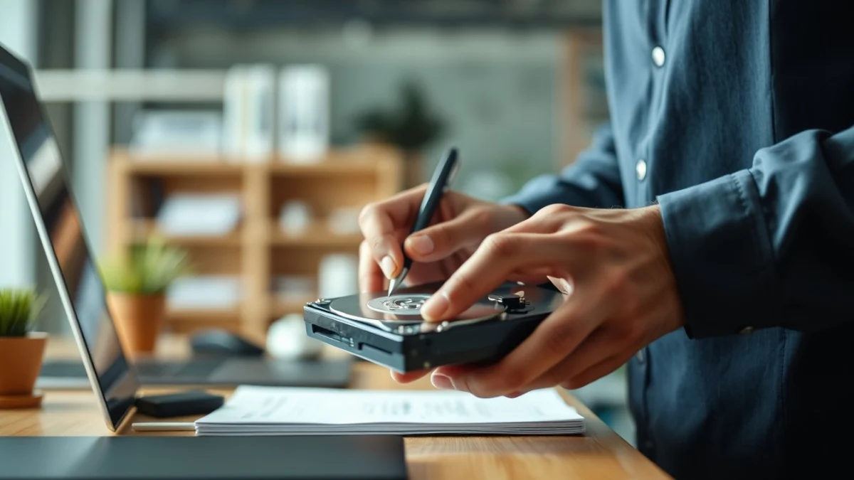 Person learning writing a sample forensic report in a modern educational setting