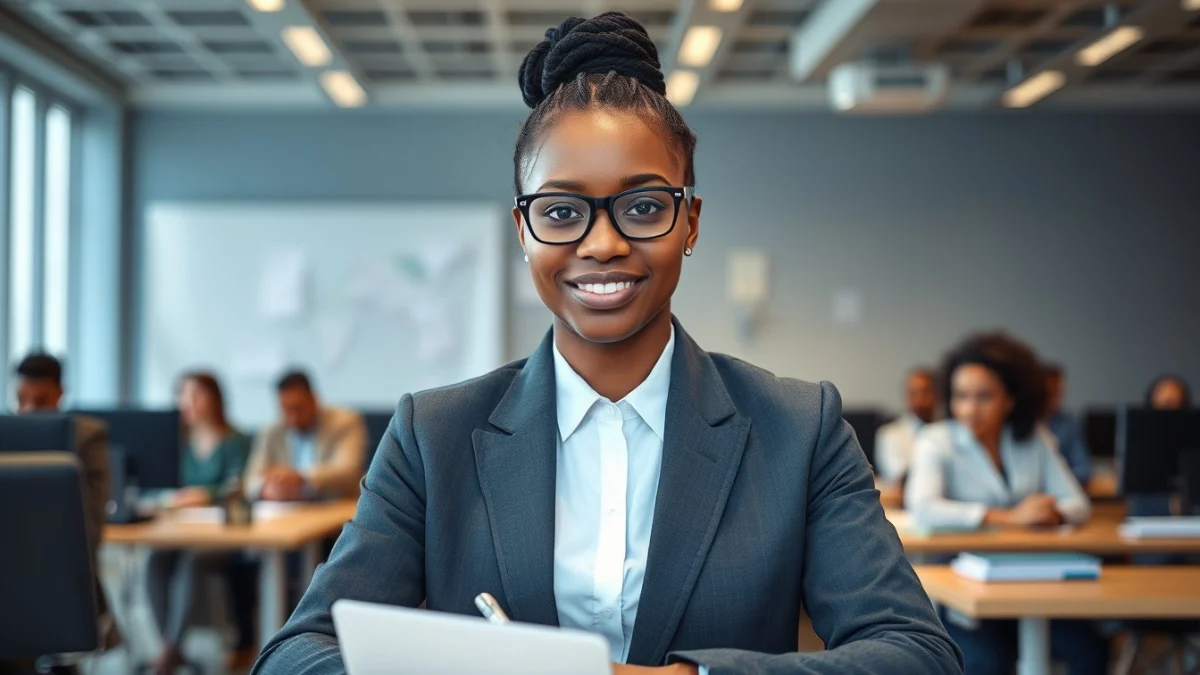 Professional learning office and administrative skills in a modern workspace