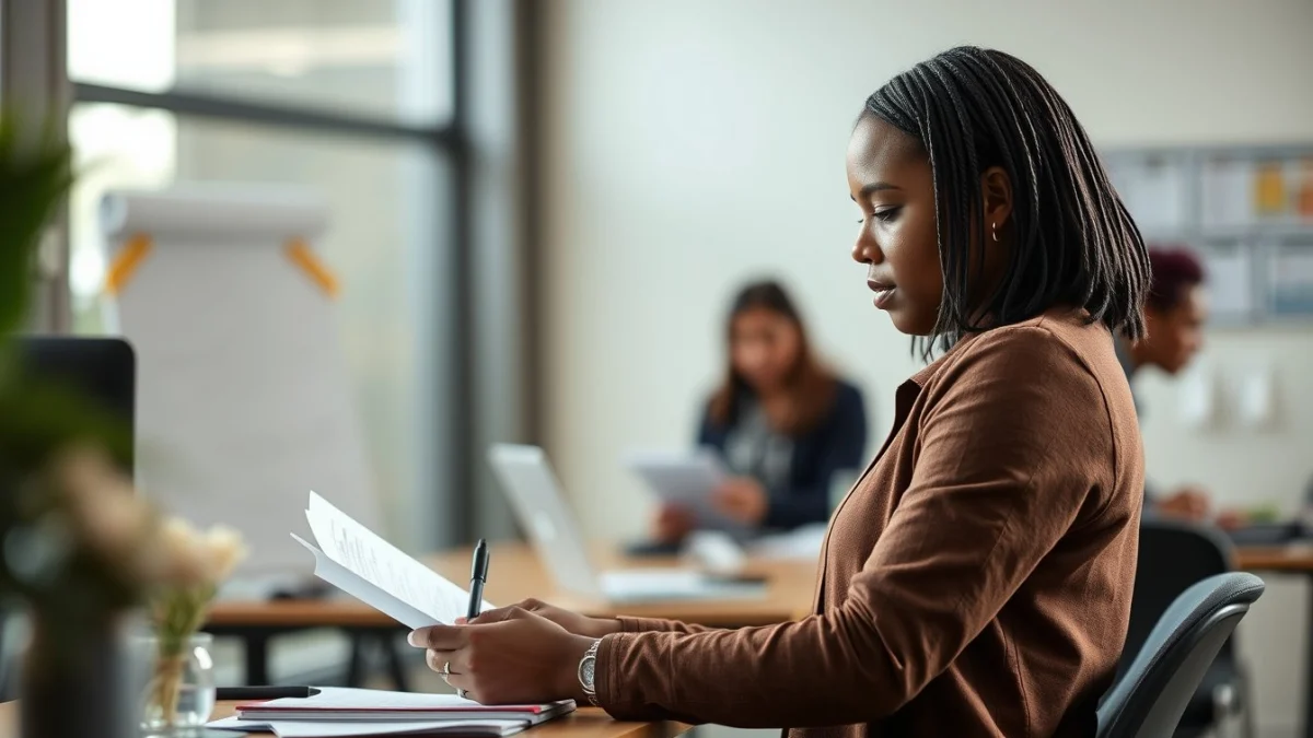 Professional learning office and administrative skills in a modern workspace