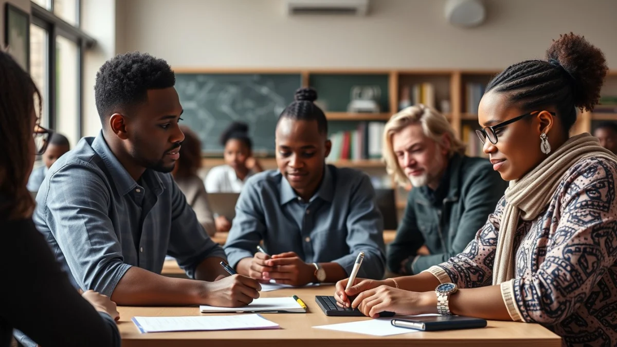 Person learning writing for online audiences in a modern educational setting