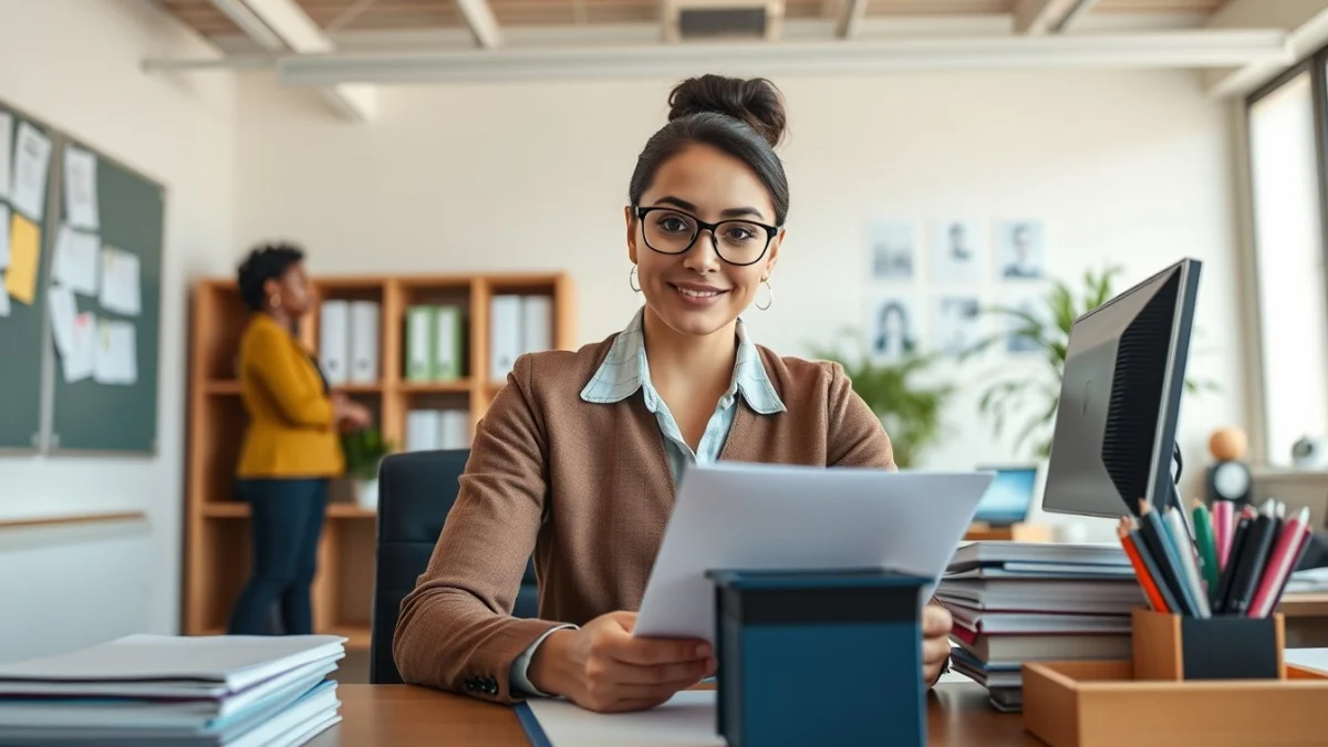 Professional learning office and administrative skills in a modern workspace