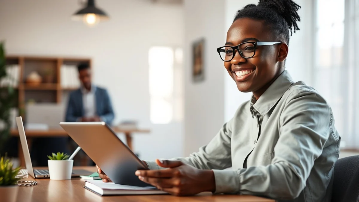 Professional learning office and administrative skills in a modern workspace